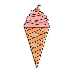 delicious ice cream icon vector illustration design