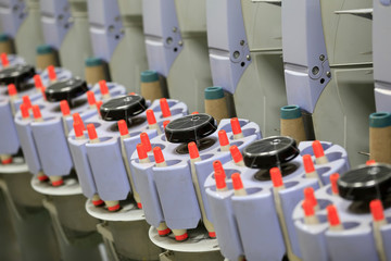The modern spinning machine works in the workshop