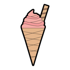 delicious ice cream icon vector illustration design