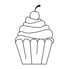 delicious and sweet cupcake vector illustration design