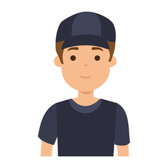 young man with sport clothes avatar character vector illustration design