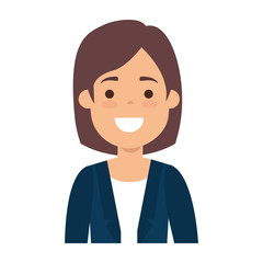 beautiful woman avatar character vector illustration design