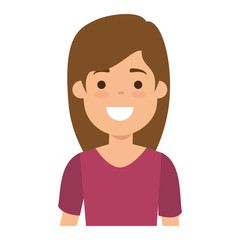 beautiful woman avatar character vector illustration design