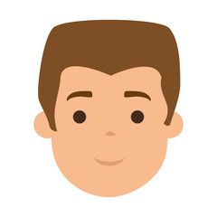 Fototapeta premium young man head avatar character vector illustration design