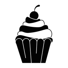 delicious and sweet cupcake vector illustration design