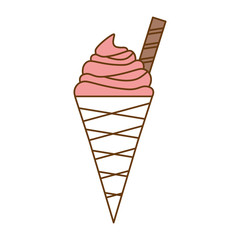 delicious ice cream icon vector illustration design