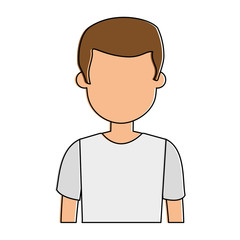 young man avatar character vector illustration design