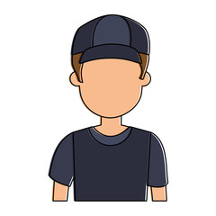 young man with sport clothes avatar character vector illustration design