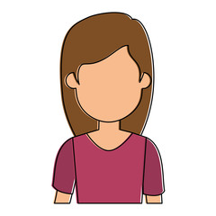 Obraz premium beautiful woman avatar character vector illustration design