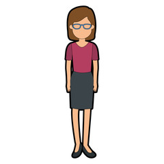 beautiful woman avatar character vector illustration design