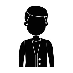 young man avatar character vector illustration design
