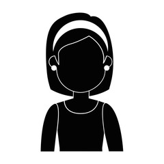 beautiful woman avatar character vector illustration design