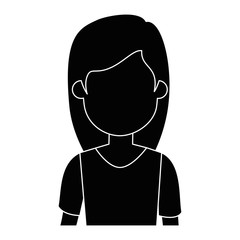 beautiful woman avatar character vector illustration design