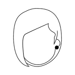 beautiful woman head avatar character vector illustration design