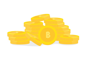 Vector coins vector design for Thai currency business finance .