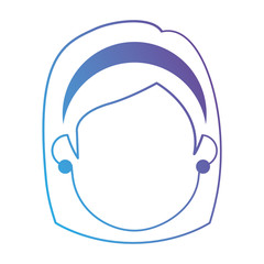 beautiful woman head avatar character vector illustration design