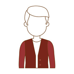 young man avatar character vector illustration design