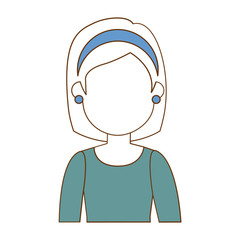 beautiful woman avatar character vector illustration design