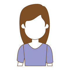 beautiful woman avatar character vector illustration design