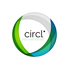 Clean professional colorful circle business icon