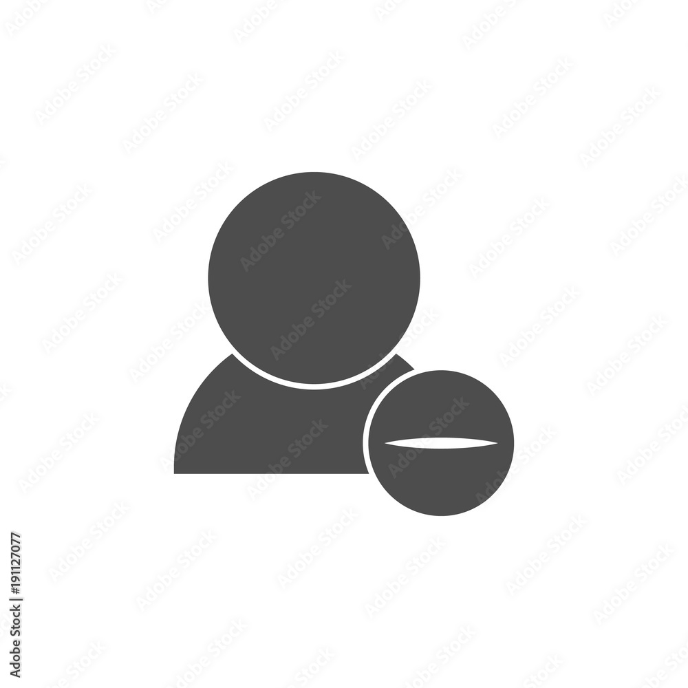 Poster delete contact sign icon. elements of web icon. premium quality graphic design icon. signs and symbo