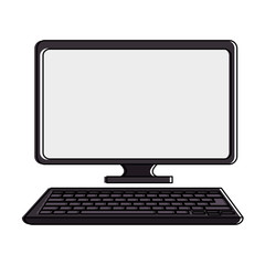 desktop computer isolated icon vector illustration design