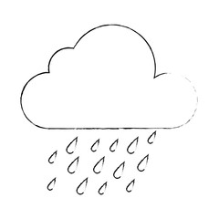weather cloud rainy icon vector illustration design