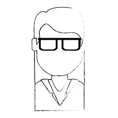 beautiful and young woman character vector illustration design