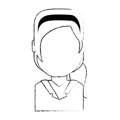 beautiful and young woman character vector illustration design