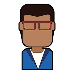 young man model avatar character vector illustration design