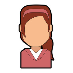 beautiful and young woman character vector illustration design