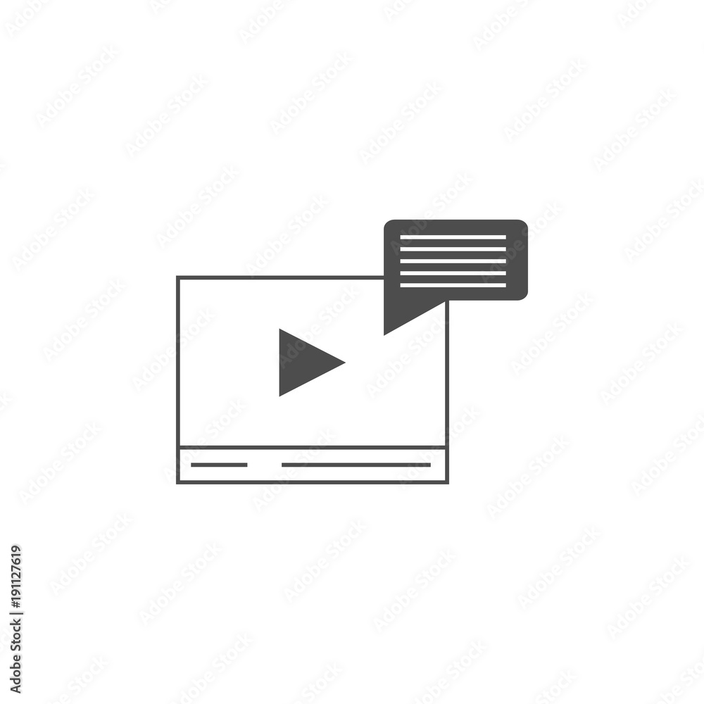 Poster video player icon. elements of web icon. premium quality graphic design icon. signs and symbols coll
