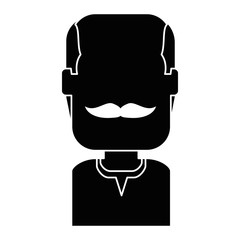 old man avatar character vector illustration design