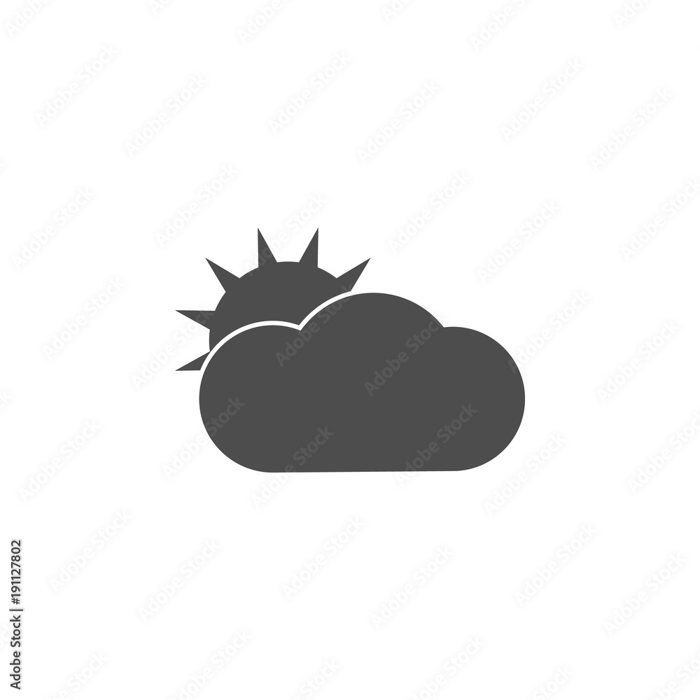 Poster overcast icon. elements of web icon. premium quality graphic design icon. signs and symbols collecti