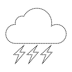 weather cloud rainy with ray vector illustration design