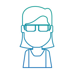 beautiful and young woman character vector illustration design