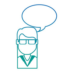 beautiful and young woman with speech bubble character vector illustration design