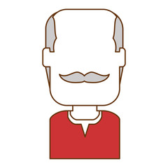 old man avatar character vector illustration design