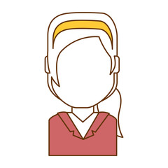 beautiful and young woman character vector illustration design