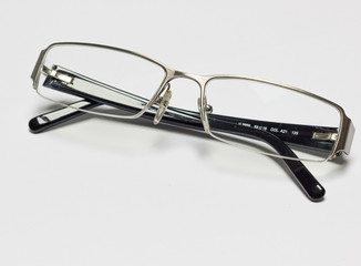 Glasses on white background