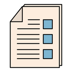 paper document isolated icon vector illustration design