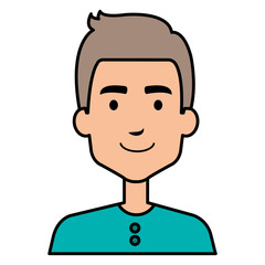 young man avatar character vector illustration design