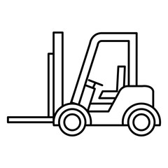 forklift vehicle isolated icon vector illustration design