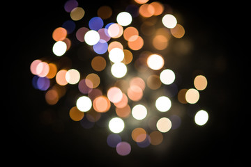 abstract firework colors in the sky