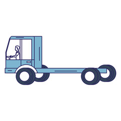 delivery truck vehicle with driver vector illustration design