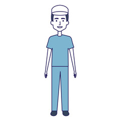 delivery worker avatar character vector illustration design