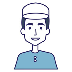 delivery worker avatar character vector illustration design