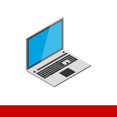Isometric vector notebook laptop