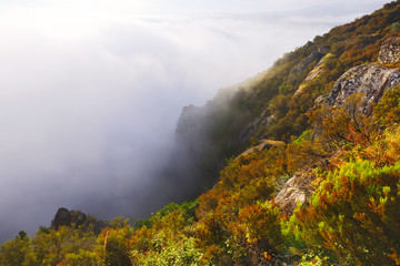 Fog over mountains