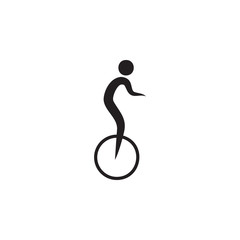 a man on a unicycle icon. Elements of sportsman icon. Premium quality graphic design icon. Signs and symbols collection icon for websites, web design, mobile app